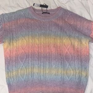 Decker wool rainbow crew neck  sweater